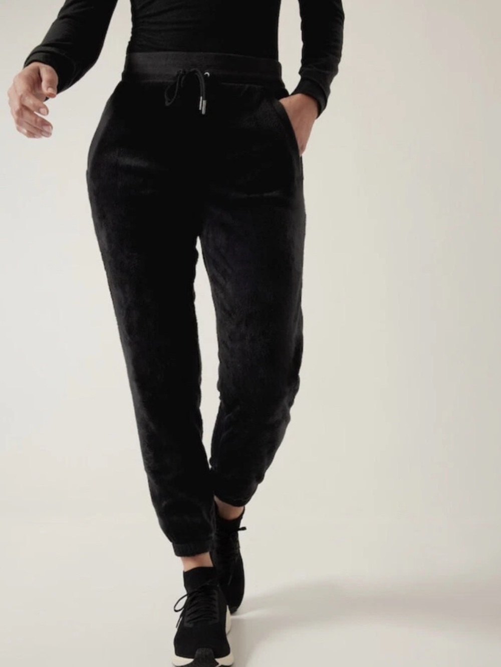 Athleta Double Cozy Karma Recover Jogger Pant Black Casual Women’s Size XS